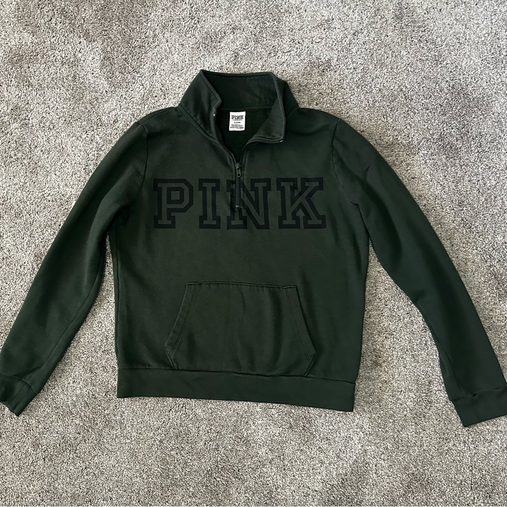 🌻3 for $13🌻 PINK Victoria’s Secret |  1/4 Zip sweatshirt, Size Medium